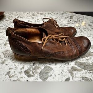 Vintage Josef Seibel Dark Brown Leather Oxfords